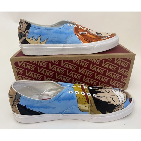 NIB VANS X One Piece Luffy & Nami Anime Authentic‎ Custom Shoes Men's Size 10.5 - Picture 4 of 9